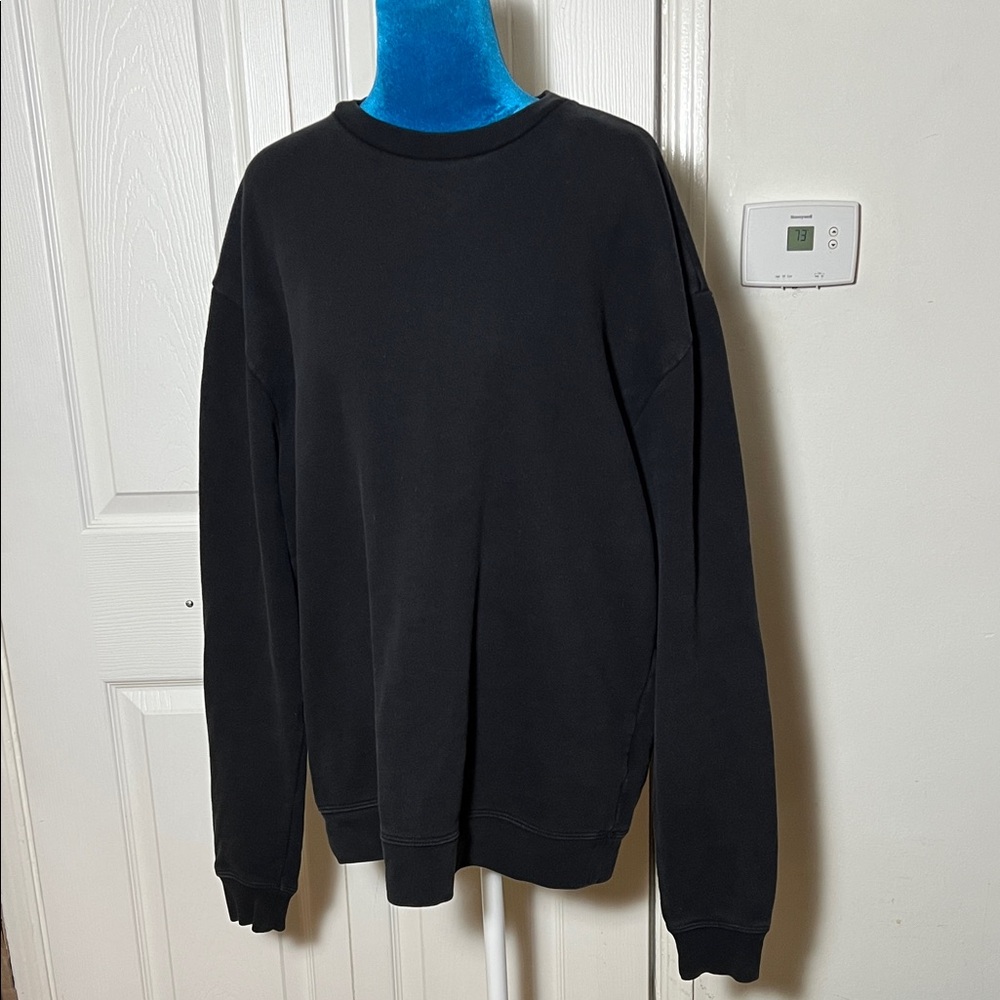 John Elliott Black Crew Sweatshirt Designer Cotton Men’s 3 Large